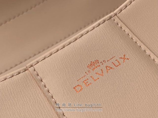 DELVAUX女包 Brillant手袋 德爾沃女手提包 Dv0020原版裸粉玫瑰金扣 比利時Delvaux單肩包  fcs1287